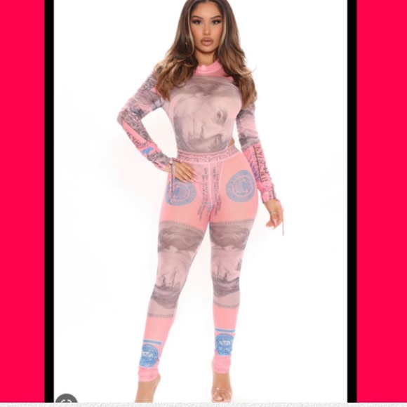 Pink 100 Bill 2pc set - Picture 1 of 1